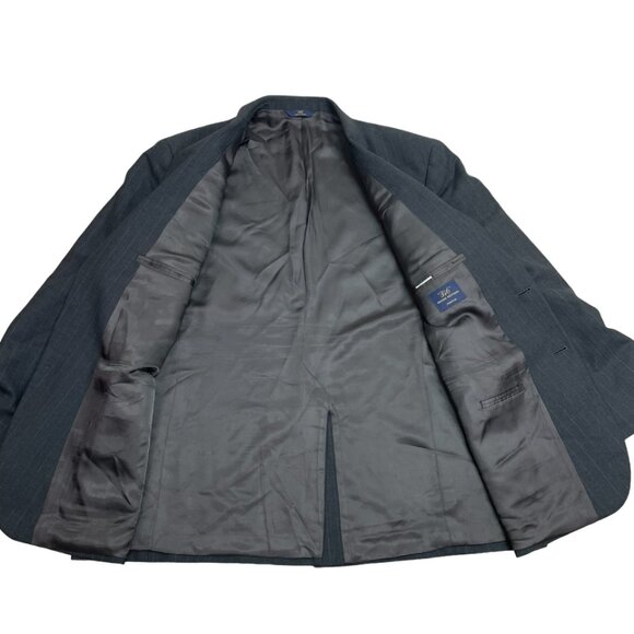 Brooks Brother's Mens Wool Blend Striped Dark Gray Blazer Size 48R - Picture 7 of 11